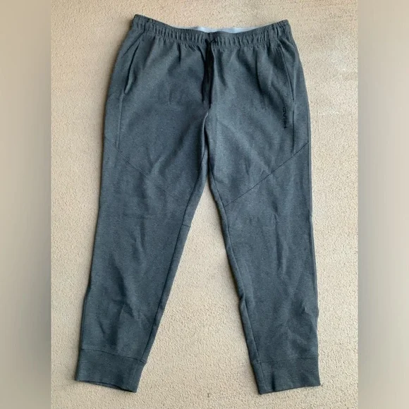 HEAD Classic Joggers Grey Sweatpants Athletic Track Pants Men s Size XL